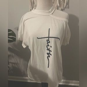 Faith ✝️ Cold Shoulder T-Shirt